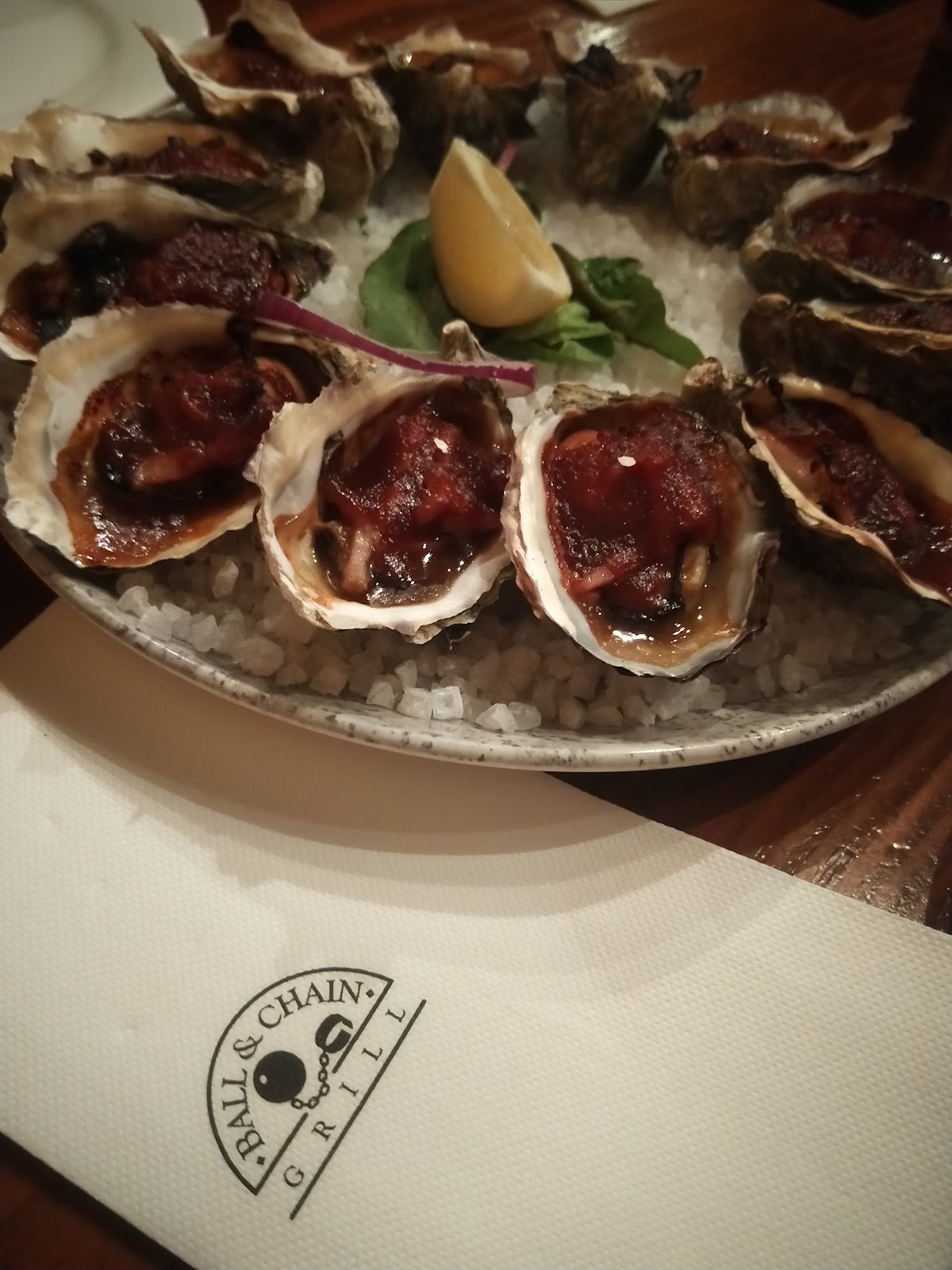 oysters at Ball & Chain Grill - Salamanca
