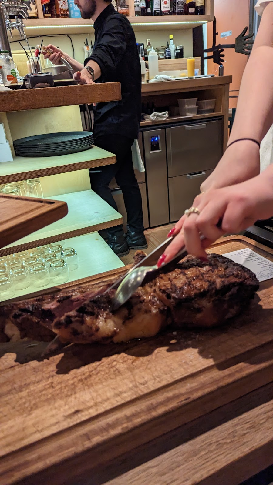 tomahawk steak at A Hereford Beefstouw