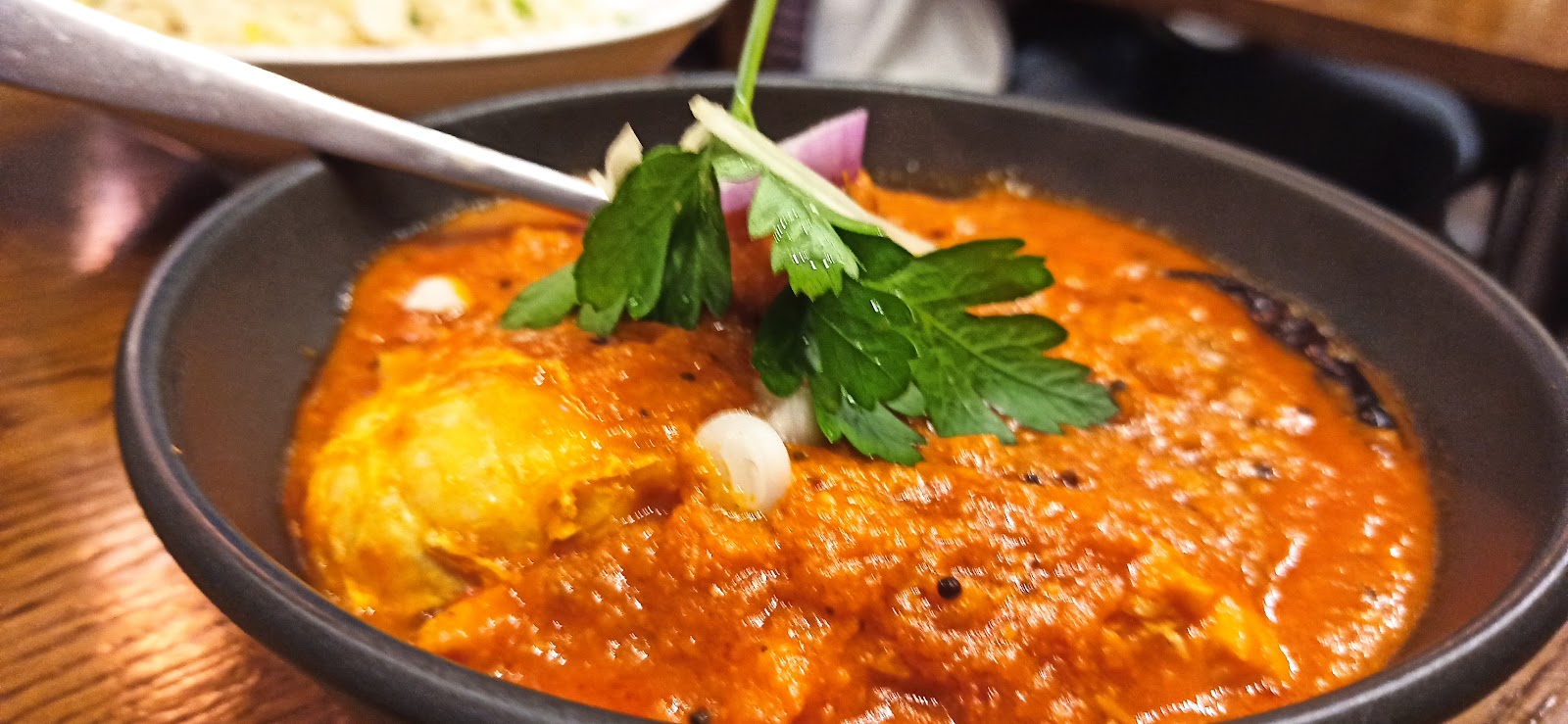 curry at Blu Ginger Indian Restaurant