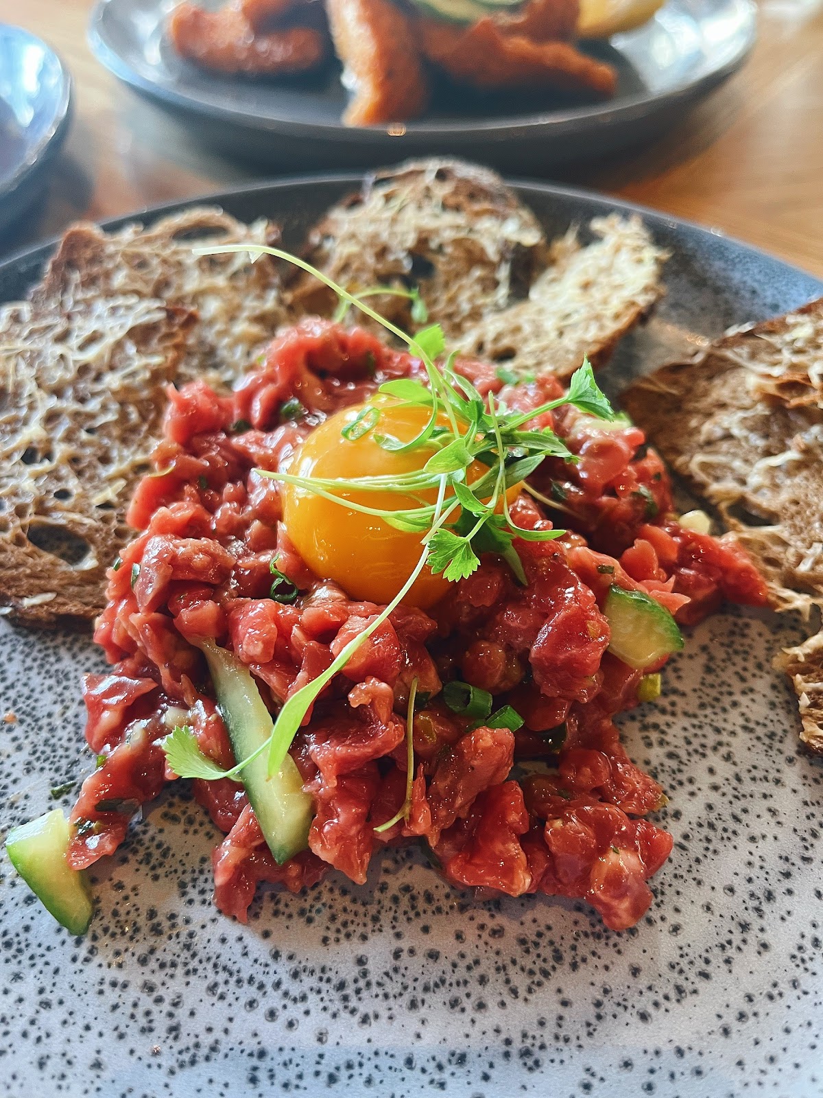 steak tartare at The Meat & Wine Co Barangaroo