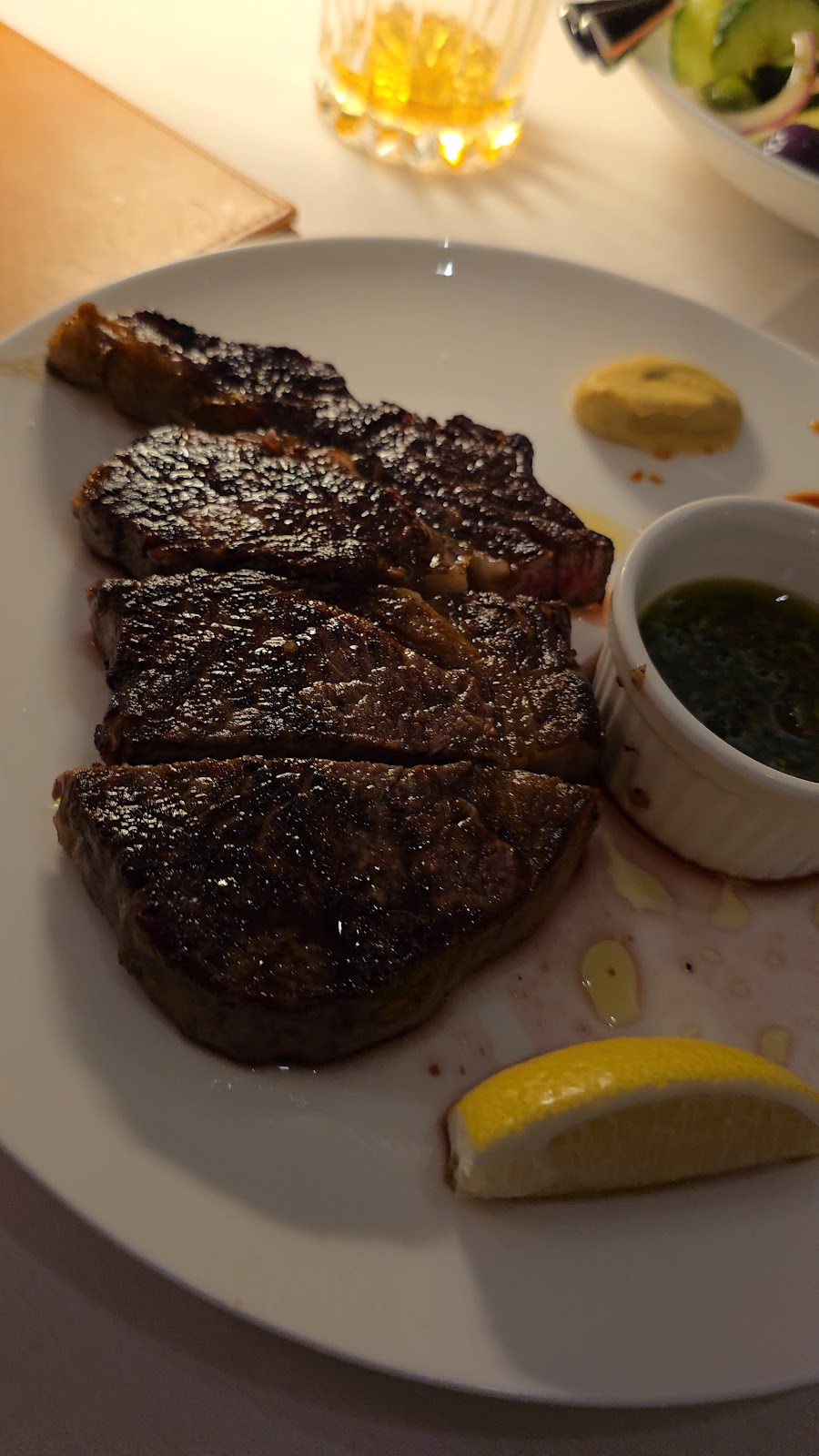 rib eye steak at Black Hide Queen's Wharf