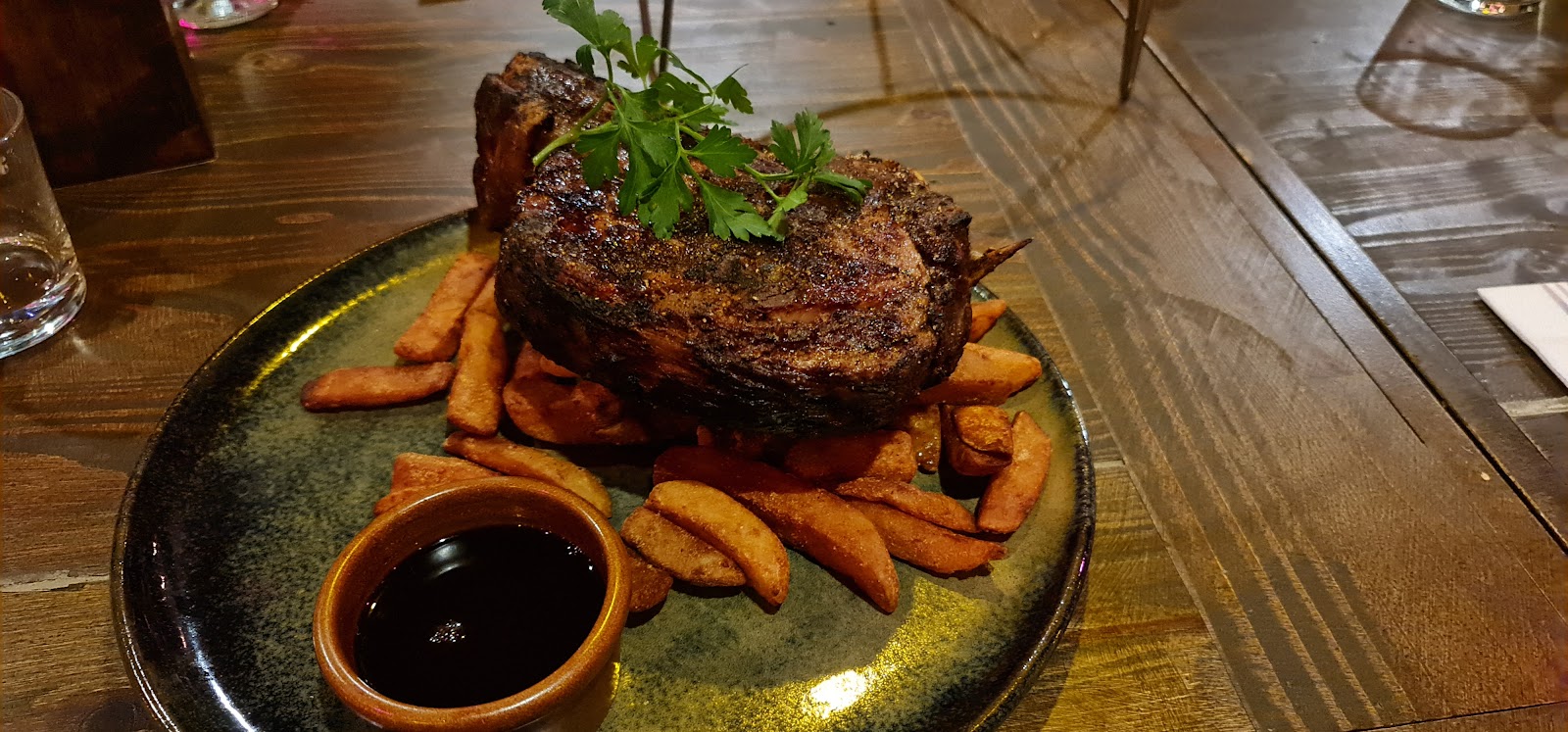 Steak at Hoosegow Charcoal Restaurant